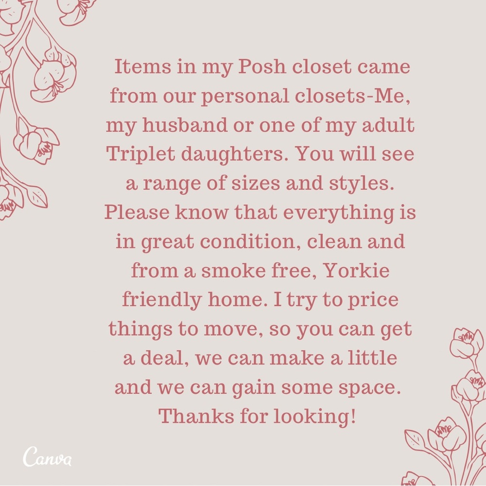 A little bit about my Posh Closet…